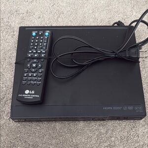 LG Black DVD Player with Remote